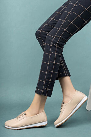 Kadın Aren Ten Cilt Günlük Ortopedik Ayakkabı