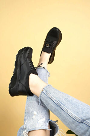 Nesil Shoes Wiss 1706 Siyah Anatomik Kadın Ayakkabı