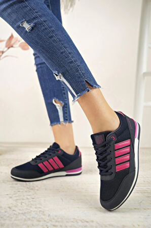 Liger 7218 Laci Fuşya Memory Foam Kadın Spor Ayakkabı