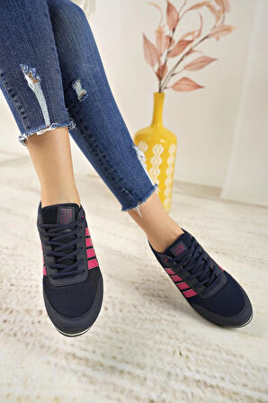 Liger 7218 Laci Fuşya Memory Foam Kadın Spor Ayakkabı