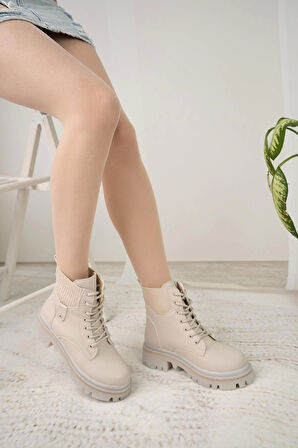 Nesil Shoes Dvm 5003 Ten Bağcıklı Kadın Bot