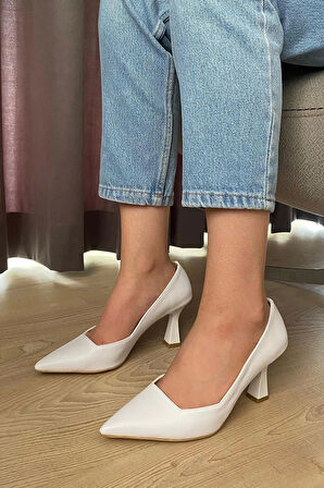 Kadın Pael Nud Cilt 7 cm Topuklu Stiletto