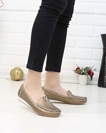 Neyna 461001 Bronz Anatomik Günlük Kadın Yürüyüş Ayakkabı