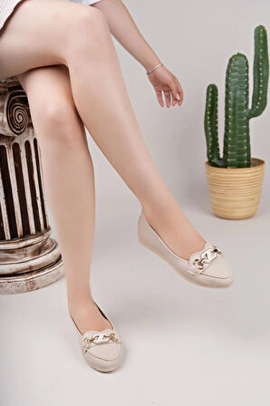 Nesil Shoes Mhd 60 Ten Taşlı Günlük Kadın Babet