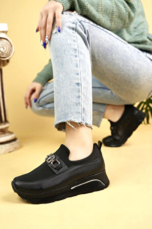 Nesil Shoes Wiss 1705 Siyah Anatomik Kadın Ayakkabı