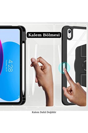 Apple iPad Air 10.5 (7.Nesil) Uyumlu 360° Dönebilen Standlı Pino Tablet Kılıfı 