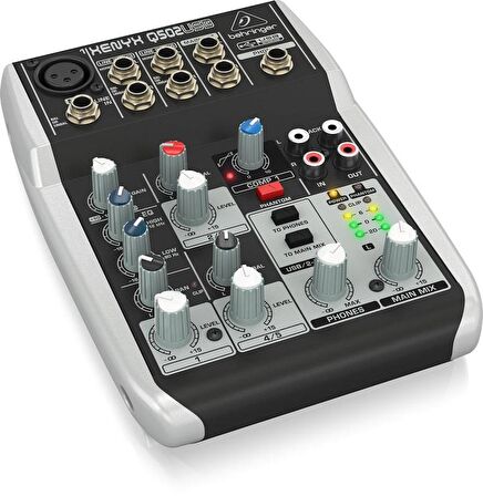 XENYX Mic Preamp ve Kompresör, İngiliz EQ ve USB/Ses Arabirimi ile Premium 5 Girişli 2 Bus Mikser