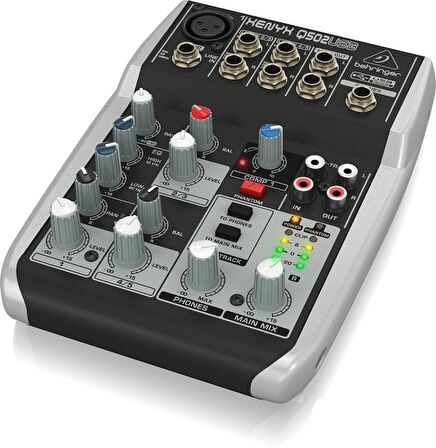 XENYX Mic Preamp ve Kompresör, İngiliz EQ ve USB/Ses Arabirimi ile Premium 5 Girişli 2 Bus Mikser