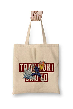 Todoroki Shoto My Hero Academia Bez Çanta Uzun Saplı Alışveriş Çantası Plaj Çantası