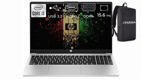 HP 250 G10  Intel Core i3 1315U B2NC3ES--00 12GB 512GB  FreeDos 15.6" FHD Taşınabilir Bilgisayar 