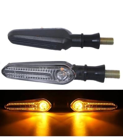 Motosiklet Sinyal Takım Yanıp Söner (Kaymaz) Led Sarı Işık Mt25-R25 Model (Sağ+Sol 2 Adet)Arasmto