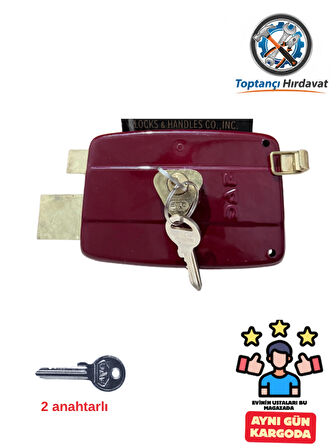 Dış kapı 14 cm oval trajlı kilit 2 anahtarlı karşılıksız 