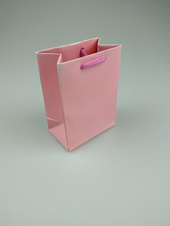 KARTON ÇANTA PEMBE 8CM X 11CM - 1 ADET
