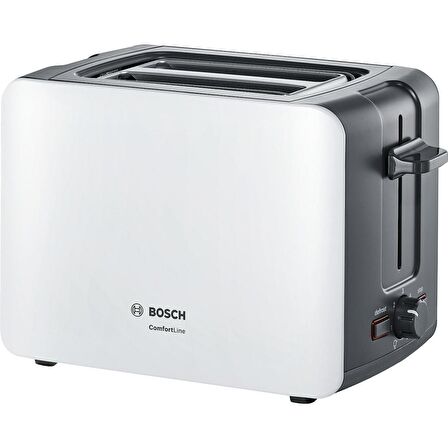Bosch TAT6A111 Kompakt Ekmek Kızartma Makinesi Beyaz / Koyu Gri
