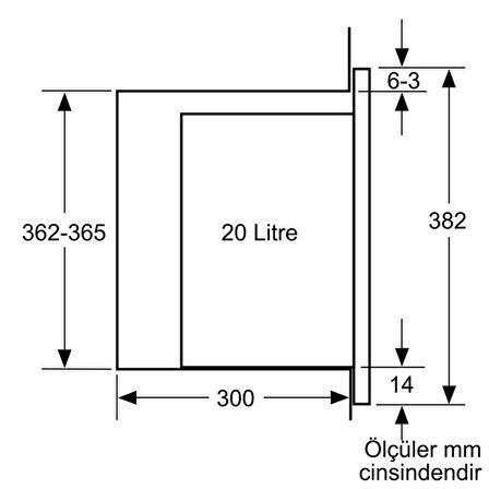 Siemens BF520LMR0 20 lt Ankastre Mikrodalga Fırın