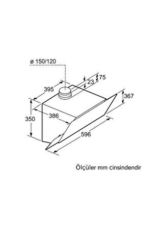 Siemens LC68KAK20T Beyaz Duvar Tipi Davlumbaz