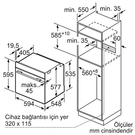 SIEMENS HB778G3B1 iQ700 Ankastre Fırın 60 x 60 cm Siyah