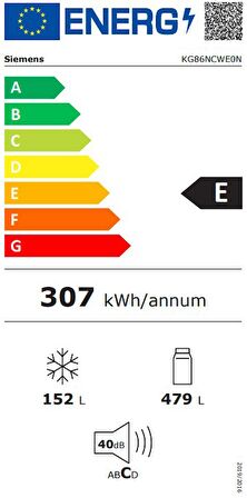 Siemens KG86NCWE0N 631 LT No-Frost Kombi Tipi Buzdolabı