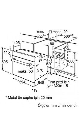 Siemens HB557JYS5T 66 lt Ankastre Fırın