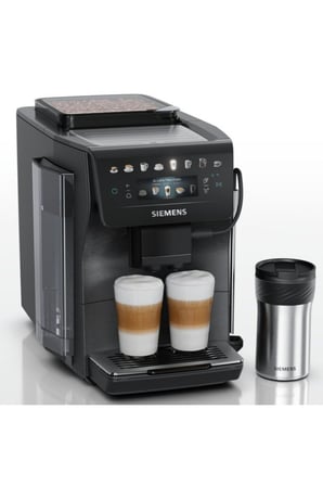 Siemens EQ600 TP607ET5 iAroma Koyu İnoks Siyah Tam Otomatik Kahve Makinesi