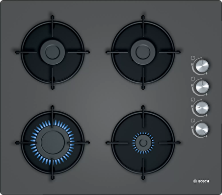 Bosch POP6C9O10O Doğalgazlı 4 Gözlü Ankastre Ocak