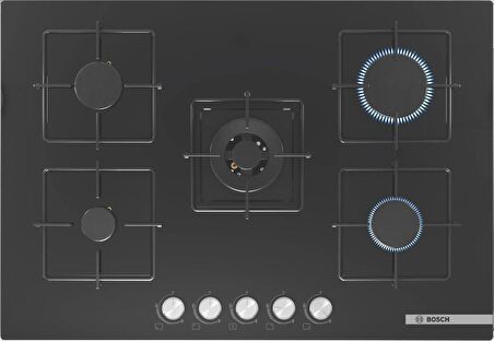 Bosch PNQ7B6O12O Wok Gözlü Siyah Cam Ankastre Ocak