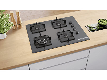BOSCH POH7C9P30O Gazlı Ankastre Ocak Siyah