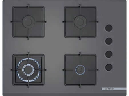 BOSCH POH7C9P30O Gazlı Ankastre Ocak Siyah