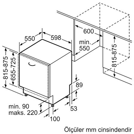 BOSCH SMV2IKX01T TAM ENTEGRE BULAŞIK MAKİNESİ