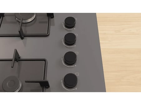 BOSCH POP7C9P31O Series 4, 67 cm, Temperli Cam Gazlı Ocak Magnet Gümüş