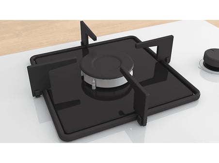 BOSCH POH7C2P31O Series 4, 67 cm, Temperli Cam Gazlı Ocak Beyaz