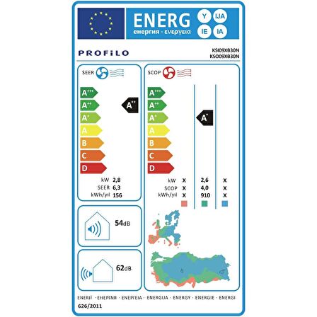 Profilo KSX09XB30N A++ 9000 BTU Inverter Duvar Tipi Klima