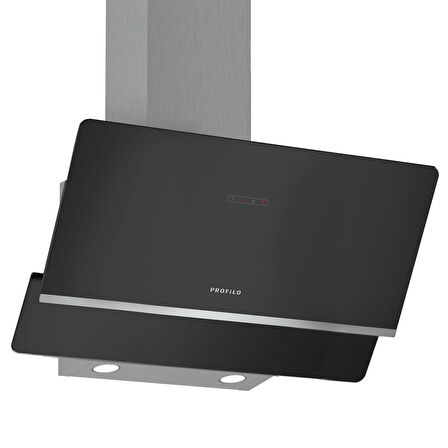 Profilo DVK8J661 Siyah Cam Yüzey 80 Cm Duvar Tipi Davlumbaz