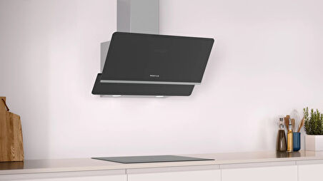Profilo DVK8J661 Siyah Cam Yüzey 80 Cm Duvar Tipi Davlumbaz