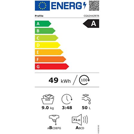 Profilo CGA244ZRTR A Enerji Sınıfı 9 kg 1400 Devir Çamaşır Makinesi