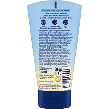 Bübchen Bebek ve Çocuk SPF 50+ Güneş Kremi 50 ml