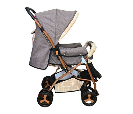 Vavbaby Dual Comfort Line Çift Yönlü Bebek Arabası Bej-Gold