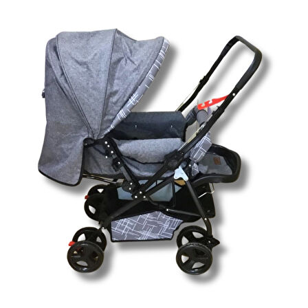 Vavbaby Dual Comfort Line Çift Yönlü Bebek Arabası Gri