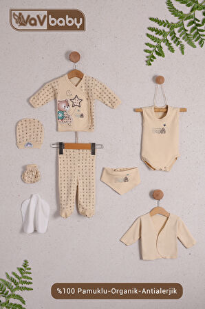 VaVBaby Organik Hastane Çıkışı 8’li Star Bear