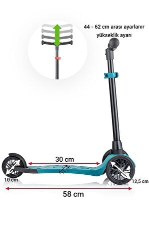 VaVbaby 3 Tekerli Yükseklik Ayarlı Ziply Scooter Yeşil
