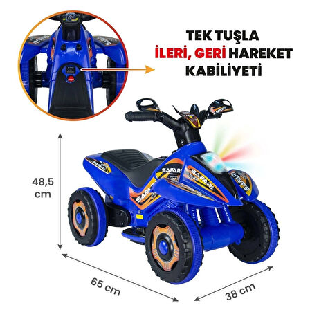 VaVbaby Crazy Cross Akülü Motor ATV 6v Mavi