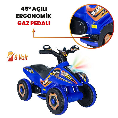 VaVbaby Crazy Cross Akülü Motor ATV 6v Mavi