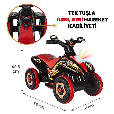VaVbaby Crazy Cross Akülü Motor ATV 6v Siyah