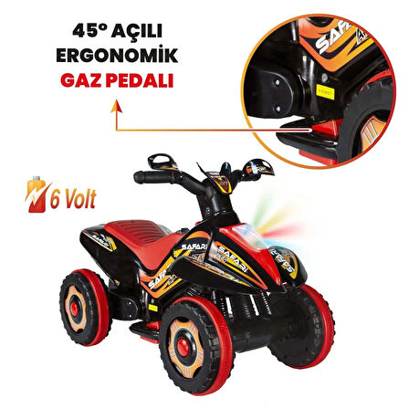 VaVbaby Crazy Cross Akülü Motor ATV 6v Siyah