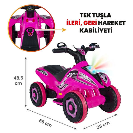 VaVbaby Crazy Cross Akülü Motor ATV 6v Pembe