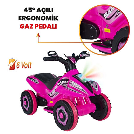 VaVbaby Crazy Cross Akülü Motor ATV 6v Pembe