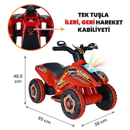 VaVbaby Crazy Cross Akülü Motor ATV 6v Kırmızı