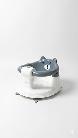 VaVbaby Önden Açılır Bebek Banyo & Bebek Mama Oturağı Gri