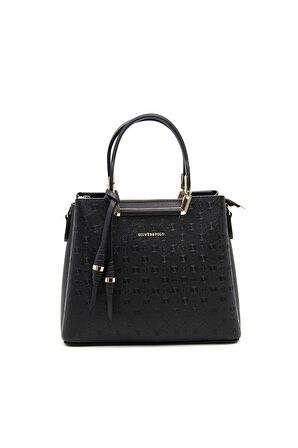 Kadın Omuz Çantası 969-42431 SİLVER POLO Kadın ÇANTASI M46 SİYAH-MAT SİYAH