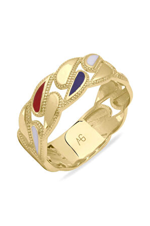 Sarı Altın Altın Renkli Mineli Gurmet Taşsız Yüzük